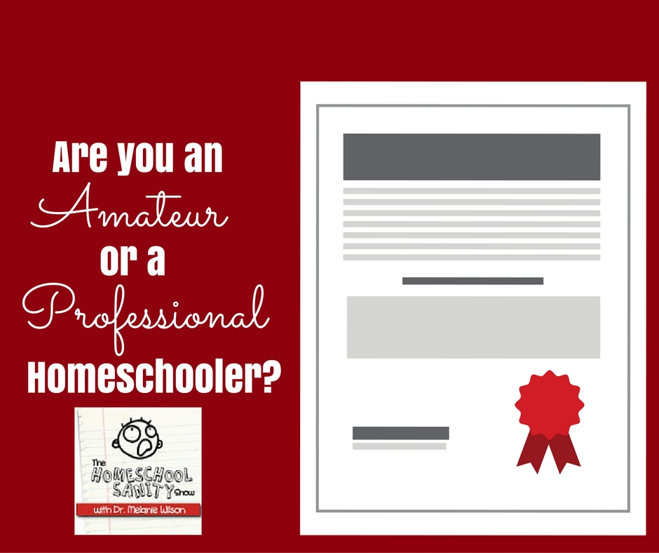 Are You an Amateur or a Professional Homeschooler: The Homeschool Sanity Show Podcast